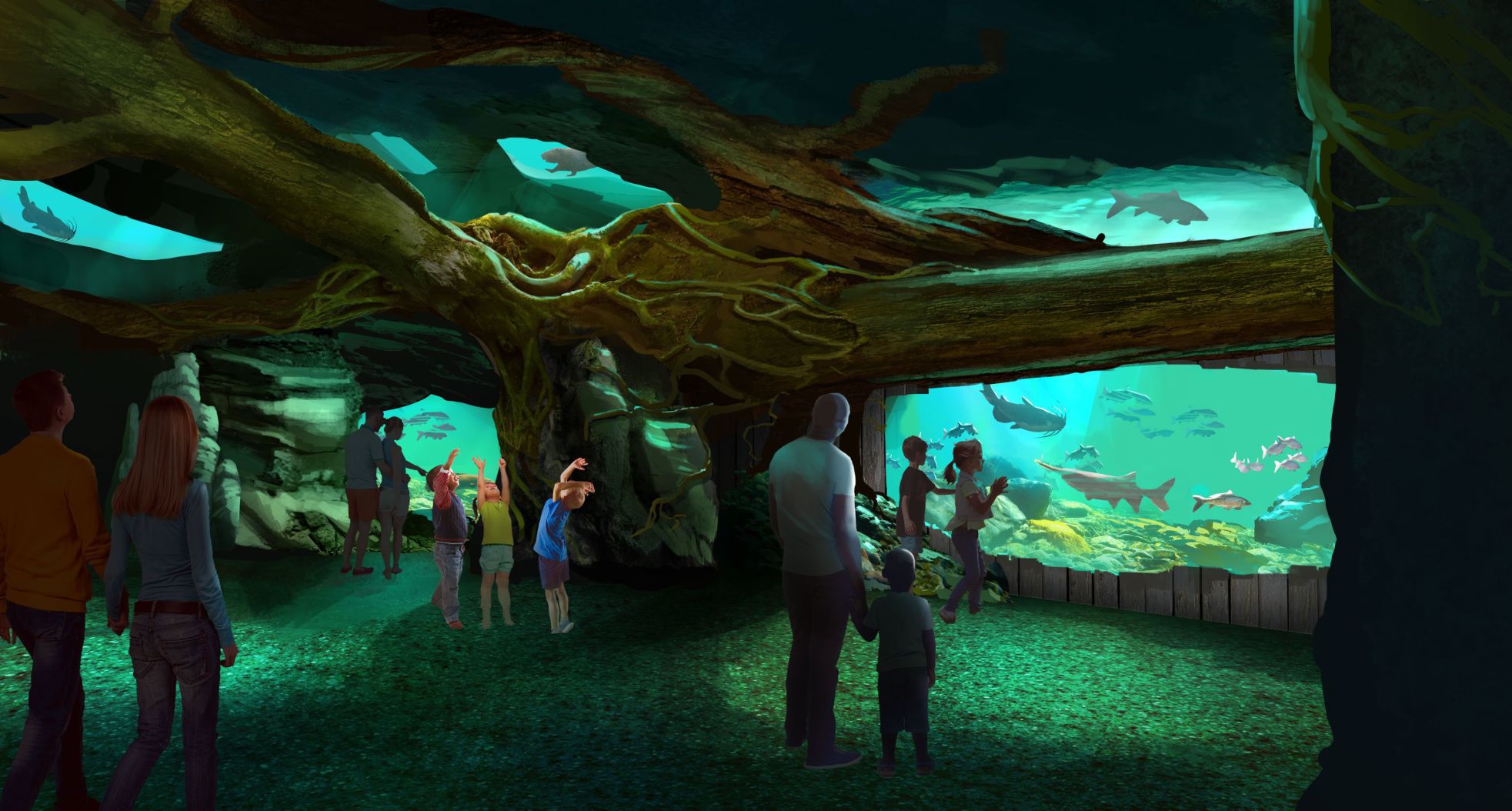 Renderings of the St. Louis Aquarium